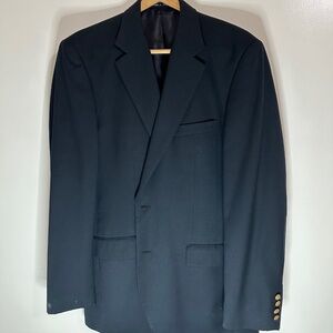 Men's Alan Flusser Navy Blue Sport Coat Jacket sz 44L